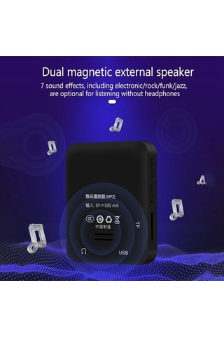 Flybuy 1.8 4gb Düğme Mp3 Çalar, 3.5mm Jack, Renkli Ekran, Taşınabilir Müzik Çalar