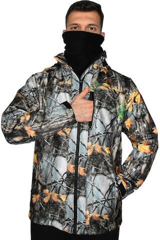 Mysia Outdoor Kamuflaj Desenli Su Geçirmez Softshell Mont Termal İçlikli, Rüzgar Geçirmez, Outdoor Av & Doğa Sporları Montu Çok Renkli