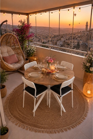 Çam 4 Kişilik Minderli Balkon Takımı, Balkon Masası, Balkon Sandalyesi, Yuvarlak Masa, Yemek Masası, Mutfak Masa Sandalye Takımı, 4 Sandalye 1 Masa Çam/beyaz-beyaz