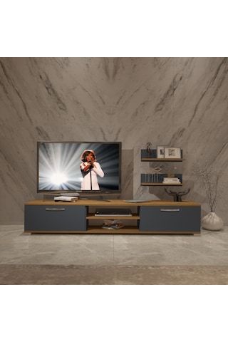 Decoraktiv Eko 4 Mdf Dvd Tv Ünitesi Tv Sehpası Pera - Antrasit