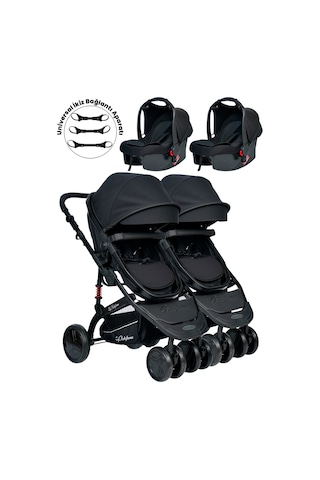Baby Home 945 Ayrılıp Birleşebilen Travel Sistem İkiz Bebek Arabası