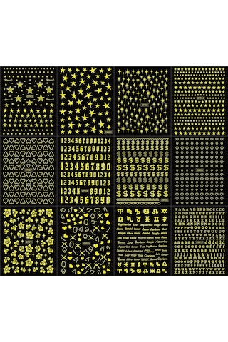 6 Adet/takım Parlak Yansıtıcı Tırnak Etiket Altın Gümüş Aurora Dalga Hatları 3d Kendinden Yapışkanlı Nail Art Çıkartması Tasarım Manikür Aracı Orta Kumral