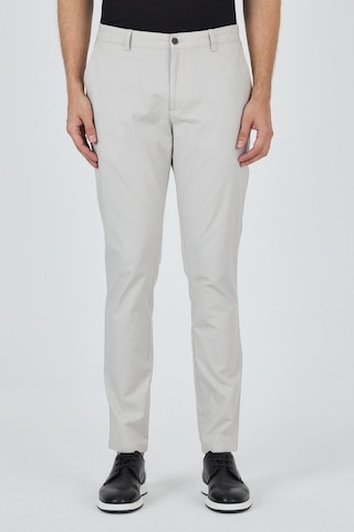 İmza Gri Armürlü Yan Cep Düz Paça Slim Fit Pamuklu Casual Chino Pantolon 1003250120 Gri