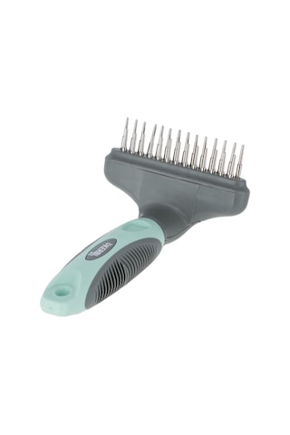 Kerbl Köpek Tüy Tarağı 15 x 9 CM Çift Sıralı Turkuaz