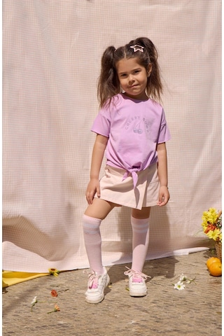 Luess Kız Çocuk Pembe %100 Pamuklu Şortlu Etek-pembe Pembe