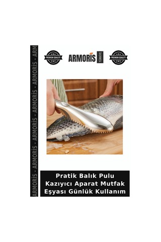 Pratik Balık Pulu Kazıyıcı Aparat Mutfak Eşyası Günlük Kullanım Paslanmaz Çelik