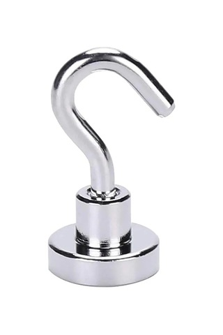 Flybuy 10 Adet Güçlü Neodim Mıknatıs Askı - 8kg Kapasite, Gümüş Paslanmaz Kaplama Gümüş