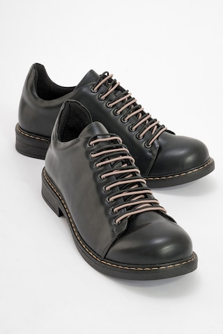 Festy Siyah Lastik Bağcıklı Kadın Günlük Ayakkabı Siyah