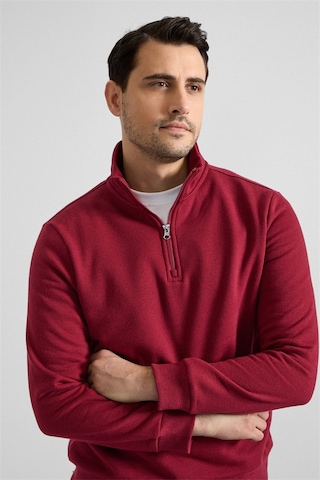 Süvari Koyu Bordo Regular Düz Yarım Balıkçı Yaka Sweatshirt Ssw2013700001-k09 Koyu Bordo