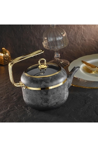 Brioni Royal Stone 1,5 lt Granit Çaydanlık Kumtaşı&Altın
