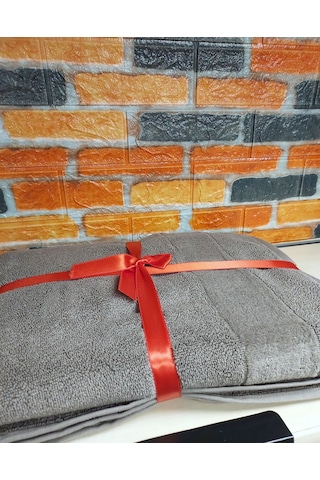 Özdilek Svv Border Büyük Boy Banyo Havlusu 89x173 - Charcoal Orta Gri Gri