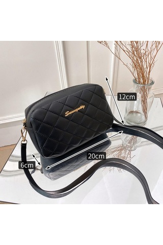 Suofeng Pembe Diamond Desenli Kamera Çantası - Tek Omuz/çapraz Çantası, Günlük Eşyalarınızı Taşımak İçin Fonksiyonel Ve Şık