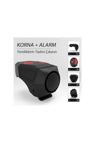 Tr Carrybright 2'si 1 Arada Güvenlik Alarmlı Şarj Edilebilir Bisiklet Kornası Genel