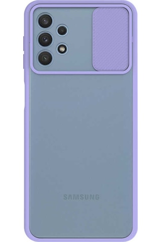 Samsung Galaxy Uyumlu A32 4G Kapak Lensi Açılır Kapanır Kamera Korumalı Silikon Kılıf