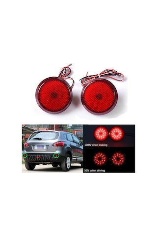 Leasetake Nissan/qashqai İçin Toyota Sienna/corolla Scion İçin Araba Arka Tampon Reflektör Lambası Yuvarlak Fren Durdurma Lambası Kırmızı