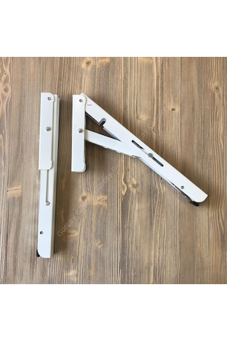 Şen Mandallı Katlanabilir Masa Konsolu Beyaz 40 Cm 1 Çift Beyaz