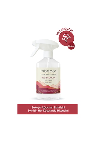Misedor Red Sequoia Çubuklu Oda Kokusu 120 ML + Oda Spreyi 500 ML