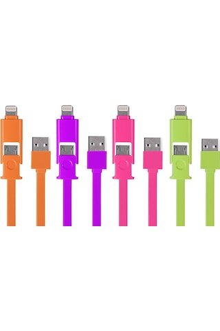 Ally 2In1 Apple Uyumlu iPhone Lightning Ve Micro Usb Data Kablo