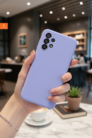 Samsung Uyumlu Galaxy A13 4g Kılıf Içi Kadife Süet Tasarımlı Kamera Korumalı Renkli Silikon A Kalite Lansman Kapak