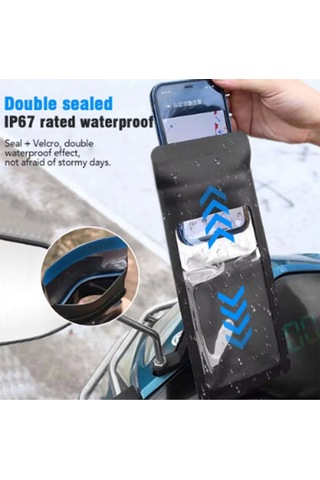 Motosiklet 360 Döndürülebilir Su Geçirmez Telefon Kılıfı Telefon Tutucu 4 -7.2 İnç