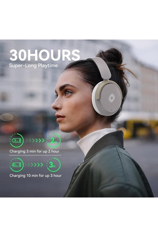 Gürültü Önleyici Kulaklıklar Bluetooth Kulaklıklar Kablosuz Kulaklıklar Mikrofon Derin Bas, Rahat Protein Earpads
