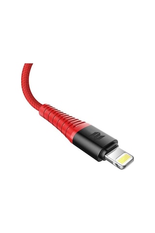 Rock Space Z8 Hi-tensile 120 Cm. 5v/2a Max. Lightning Şarj Ve Data Aktarım Kablosu Kırmızı