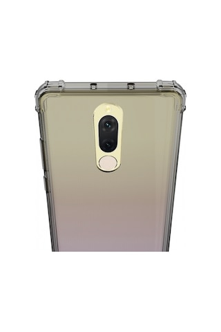 Blogy Mate 10 Lite İle Uyumlu Crystal Fit Kılıf Smoke Black