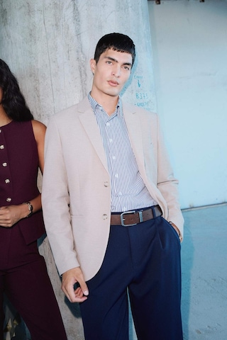 Defacto Modern Fit Düğmeli Cepli Blazer Ceket F2347ax25aubg773 Bej