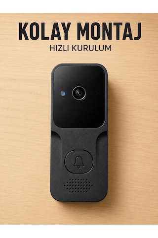 Wi-fi - 768 - Akıllı Görüntülü Kapı Zili Hd Kamera, Gece Görüşü Ve - Smglobal - Telefon Bildirimli