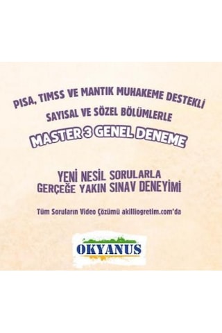 Okyanus Yayıncılık - 8. Sınıf Master 3 Genel Deneme