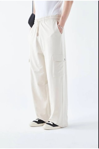 Lulikwear Kargo Cepli Eşofman Pantolon Krem Bej - Krem