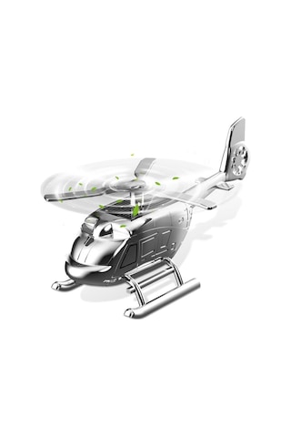 Siyah Araba Koku Difüzörü Süs Güneş Enerjili Helikopter Şekli Dönme Bıçağı Katı Aromaterapi