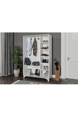 Afillibebek Tamamı Mdf Liva Aynalı Ve Sürgülü Portmanto