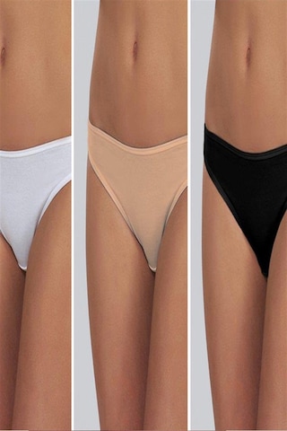 Çift Kaplan Kadın Basic Slip 5'li Paket - L Çok Renkli