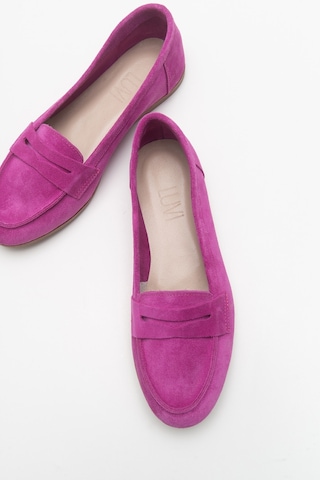 Luvishoes F02 Fuşya Süet Kadın Babet Fuşya
