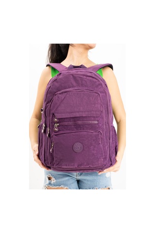 Çanta Trend I Thal Maymuncuk Hediyeli Ultra Hafif Çok Cepli Krinkıl Sırt Çantası Unisex Mor