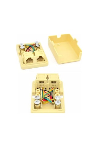 2 Port Telefon Terminal Dağıtım Kutusu Bağlantı Buatı Rj11 6p4c