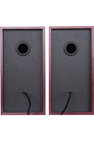 Lecoo DS105 Kablolu USB + 3.5mm Jack Girişli 6W Stereo Masaüstü Ahşap Hoparlör