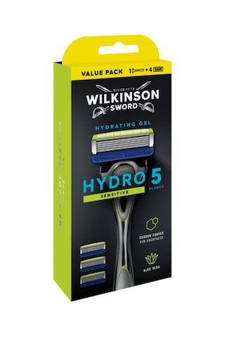 Wilkinson Sword Hydro 5 Sensitive Aloe Veralı Tıraş Bıçağı Sapı + 4 Yedek Kartuş