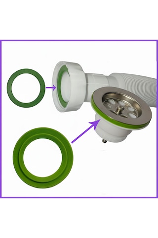 Lavabo Evye Sifonu Contası Seti Evrensel Uyumlu