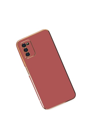 Newface - 729 - Samsung Galaxy Uyumlu A03s Kılıf Volet Silikon - Csmo-tex - - Kırmızı
