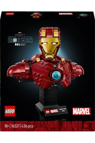 LEGO® ǀ Marvel Iron Man MK4 Büstü 76327 - Yetişkinler için Minifigür İçeren Yaratıcı Yapım Seti (436 Parça)