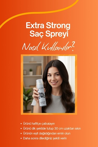 Akat Gardi Saç Spreyi Extra Strong No:2 Gri 180 Ml