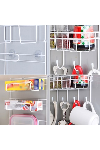 Çok Katmanlı Buzdolabı Depolama Rafı Yan Raf 1 Beyaz