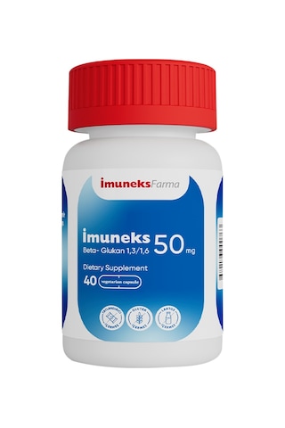 İmuneks Farma İmuneks 50 mg Beta Glukan (1,3/1,6) içeren Takviye Edici Gıda 40 Kapsül İmuneks Farma İmuneks 50 mg Beta Glukan (1,3/1,6) içeren Takviye Edici Gıda 40 Kapsül