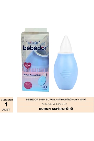 Bebedor 561m Yumuşak Ve Esnek Uç Burun Aspiratörü Mavi 0 Ay+