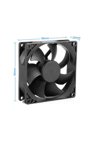 DC 12V FAN 90x90mm 9025 3200Rpm 9x9cm Sessiz 2 Pin Fırçasız Soğutma Kuluçka Ekran Kartı