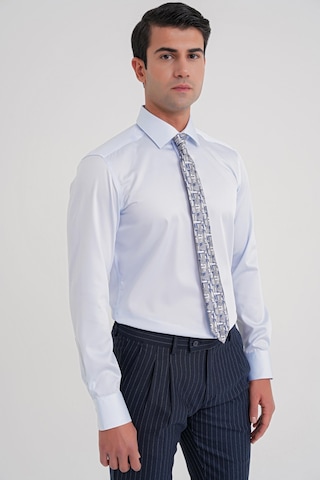 Efor Slim Fit %100 Pamuk Non Iron Kumaş Klasik Mavi Gömlek Gk 734 Mavi