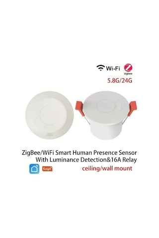 Motion003 Wi-fi 24g Tavan Zigbee3 0 Wifi 24g Mmwave Radar Insan Varligi Hareket Sensoru Isik Anahtari Parlaklik Algilama 110 220v