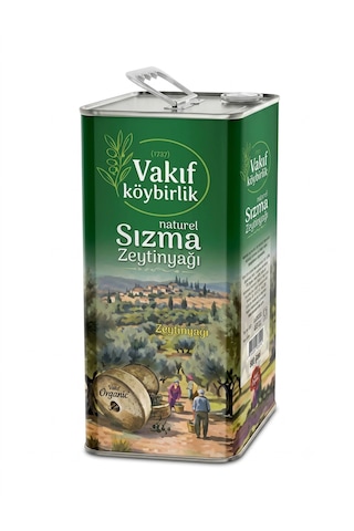 Vakıfköy Natürel Soğuk Sıkım Sızma 5l 4800gr Zeytinyağı